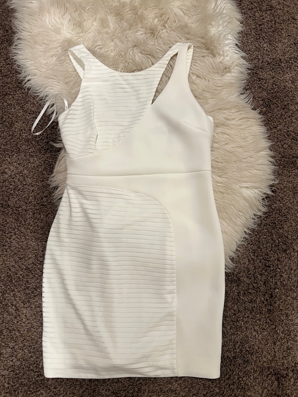Guess White One-Shoulder Bodycon Dress